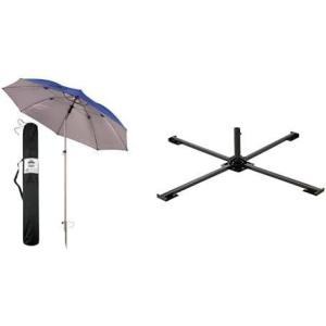 imageErgodyne SHAX Lightweight Work Umbrella with Stand Portable Sun Shade Blue