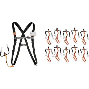imageErgodyne Squids 3138 Barcode Scanner Padded Harness Tethering Lanyard for Bar Code Scanners Breakaway Design L 3140 Barcode Scanner Adjustable Lanyard Attachments 10Pack