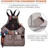 imageErgodyne  13696 Arsenal 5705 Full Length Tool Work Apron 13Pockets Gray
