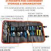 imageErgodyne Arsenal 5871 Tool RollUp Pouch 21Pockets Polyester Black  Tall