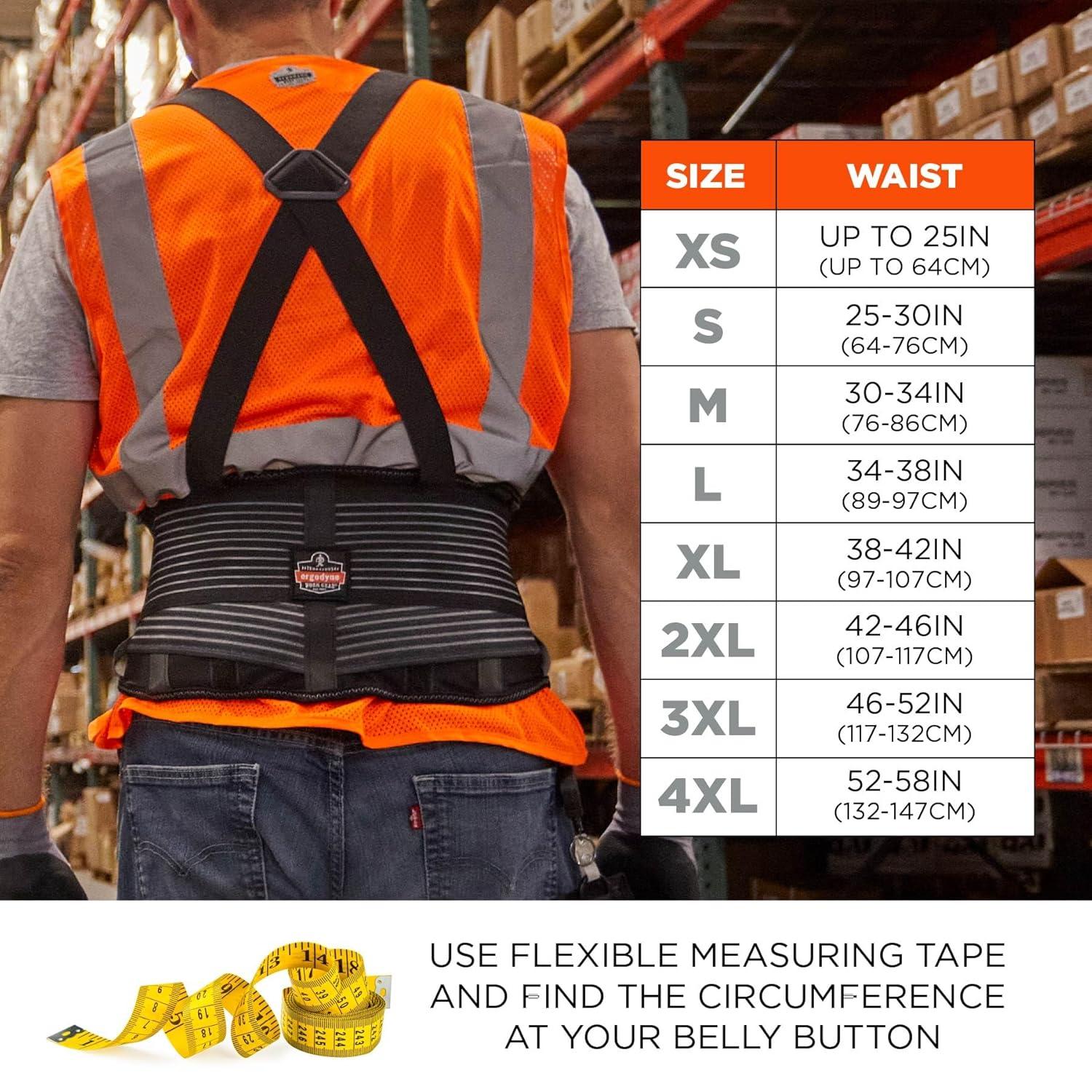 imageErgodyne Proflex 1675 Back Support Brace Belt with Warming and Cooling PackXL