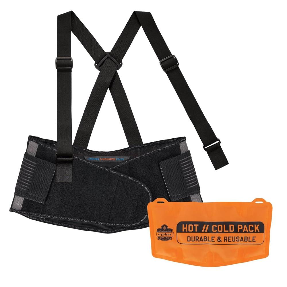 imageErgodyne Proflex 1675 Back Support Brace Belt with Warming and Cooling Pack2XL
