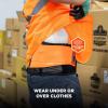 imageErgodyne ProFlex 100HV Back Support Brace High Visibility Support Belt 8quot Spandex Material Removeable StrapsOrangeSmall3XL