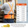 imageErgodyne ProFlex 100HV Back Support Brace High Visibility Support Belt 8quot Spandex Material Removeable StrapsOrangeSmall3XL