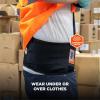 imageErgodyne ProFlex 1650 Back Support Belt 75quot Elastic Adjustable Removeable Straps Small BlackXSmall