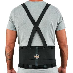 imageErgodyne ProFlex 100 Back Support Brace 8quot Spandex Belt Adjustable Removeable Straps RA5762  Black  XL2XL