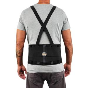imageErgodyne ProFlex 100 Back Support Brace 8quot Spandex Belt Adjustable Removeable Straps RA5762  Black  XLSmall