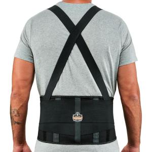 imageErgodyne ProFlex 1100SF Back Support Brace 8quot Spandex Belt Patented Stays Provide Added Support XLBlack2XLarge