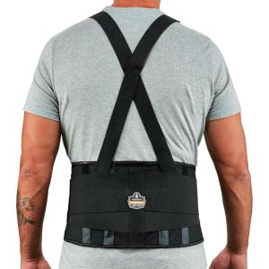 imageErgodyne ProFlex 1400UN Back Support Belt 875quot Spandex Universal Size Fits Waist 28quot46 inches Black