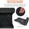 imageErgodyne Gel Foam Knee Pads with Comfort Hinge Straps Rubber Hard Cap Hook ampamp Loop Closure ProFlex 435HLComfort Hinge Gel Knee Pads with HL Straps