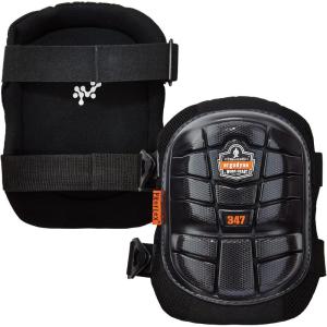 imageErgodyne ProFlex 347 Professional Knee Pads Protective Long Cap Lighweight Gel Padded Technology Adjustable Straps Black