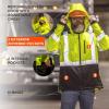 imageErgodyne Unisex HiVis Softshell WaterResistant Jacket Lime Medium USMedium