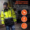 imageErgodyne Unisex HiVis Softshell WaterResistant Jacket Lime Medium USXXLarge