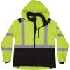 imageErgodyne Unisex HiVis Softshell WaterResistant Jacket Lime Medium USXXLarge