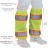 imageErgodyne unisexadult Glowear 8009 Hivis Twotone Mesh Leg Gaiters  Class ELime