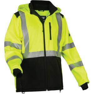 imageErgodyne Unisex HiVis Softshell WaterResistant Jacket Lime Medium US5XLarge