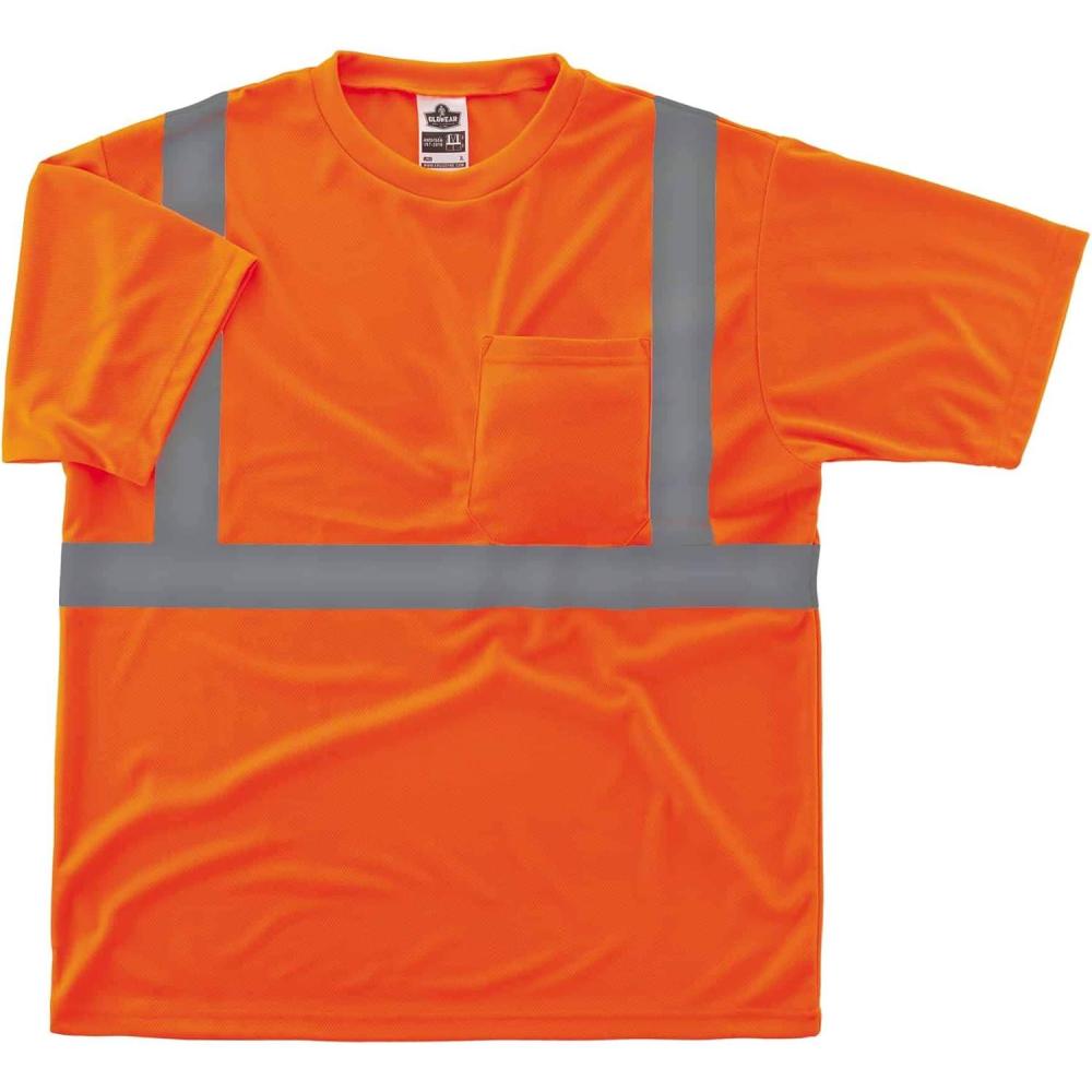 imageErgodyne mens High Visibility Reflective Safety Tshirt Orange Large USOrange