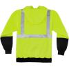 imageErgodyne GloWear 8293 ANSI Black Bottom High Visibility Lime Hooded Reflective Sweatshirt MediumMedium