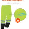 imageErgodyne GloWear 8910BK ANSI Black Bottom High Visibility Lime Mesh Reflective Safety Pants Small MediumSmallMedium