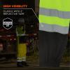 imageErgodyne GloWear 8910BK ANSI Black Bottom High Visibility Lime Mesh Reflective Safety Pants Small MediumXXLarge3XLarge