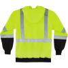 imageErgodyne Standard Class 3 Hooded Sweatshirt Black Bottom Lime LargeMedium