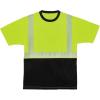 imageErgodyne High Visibility Safety TShirt Ansi Class 2 Reflective Comfort Trim Black BottomLime