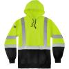 imageErgodyne Standard Class 3 Hooded Sweatshirt Black Bottom Lime LargeMedium