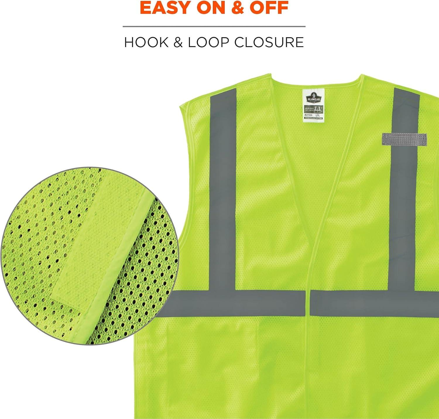 imageErgodyne GloWear ANSI High Visibility Orange Breakaway Reflective Safety VestLime