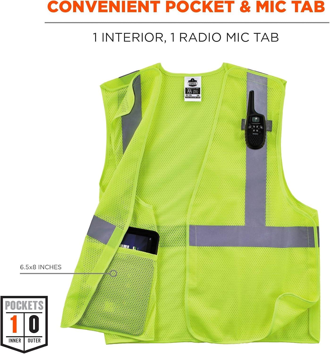 imageErgodyne GloWear ANSI High Visibility Orange Breakaway Reflective Safety VestLime