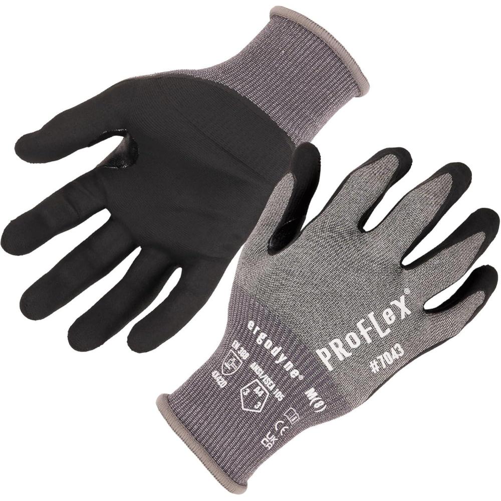 imageErgodyne ProFlex 7043 Nitrile Coated Work Gloves Cut Resistant ANSI A4 18gXLarge