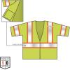 imageErgodyne  22185 GloWear 8330Z ANSI Class 3 TwoTone High Visibility Lime Safety Vest with Sleeves Large XLargeLime