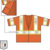 imageErgodyne  22185 GloWear 8330Z ANSI Class 3 TwoTone High Visibility Lime Safety Vest with Sleeves Large XLargeOrange