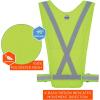 imageErgodyne GloWear 8045X Hi Vis Safety Vest Reflective X Back Design Adjustable Waistband Front Zipper Pocket