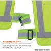 imageErgodyne GloWear 8045X Hi Vis Safety Vest Reflective X Back Design Adjustable Waistband Front Zipper Pocket