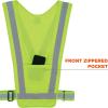imageErgodyne GloWear 8045X Hi Vis Safety Vest Reflective X Back Design Adjustable Waistband Front Zipper Pocket