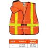 imageErgodyne GloWear 8080BAX HiGloss Breakaway Vest with XBack OrangeOrange