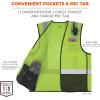 imageErgodyne GloWear 8210ZBK Class 2 Safety Vest Hi Vis Mesh Reflective Black Front ZipperLime