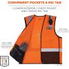 imageErgodyne GloWear 8210ZBK Class 2 Safety Vest Hi Vis Mesh Reflective Black Front ZipperOrange