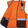 imageErgodyne GloWear 8210ZBK Class 2 Safety Vest Hi Vis Mesh Reflective Black Front ZipperOrange
