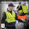 imageErgodyne GloWear 8244PSV ANSI High Visibility Orange Expandable Public Safety Vest XLarge2XLargeLime