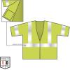 imageErgodyne GloWear 8310HL ANSI Class 3 Economy High Visibility Lime Reflective Safey Vest with Sleeves SmallMediumLime