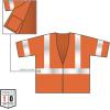 imageErgodyne GloWear 8310HL ANSI Class 3 Economy High Visibility Lime Reflective Safey Vest with Sleeves SmallMediumOrange