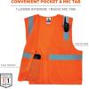 imageErgodyne GloWear Economy High Visibility Reflective Safety Vest Hook ampamp Loop ClosureOrange