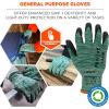 imageErgodyne ProFlex 7002ECO Work Glove Recycled PU Coated Palms Gloves Post Consumer Materials 15 gaugeLarge 12Pack