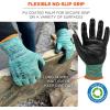 imageErgodyne ProFlex 7002ECO Work Glove Recycled PU Coated Palms Gloves Post Consumer Materials 15 gaugeXSmall 12Pack
