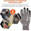 imageErgodyne ProFlex 7043 Nitrile Coated Work Gloves Cut Resistant ANSI A4 18gSmall 12pack