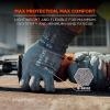 imageErgodyne ProFlex 7071 Cut Resistant Work Gloves ANSI A7 PU Coated Palms for Flexible No Slip Grip Reinforced Thumb SaddleGray