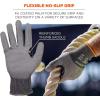 imageErgodyne ProFlex 7071 Cut Resistant Work Gloves ANSI A7 PU Coated Palms for Flexible No Slip Grip Reinforced Thumb SaddleGray