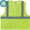 imageErgodyne unisexadult Glowear 8205hleco Recycled Hivis Vest  Type R Class 2 Hook  Loop No PocketsLime
