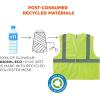 imageErgodyne unisexadult Glowear 8205hleco Recycled Hivis Vest  Type R Class 2 Hook  Loop No PocketsLime